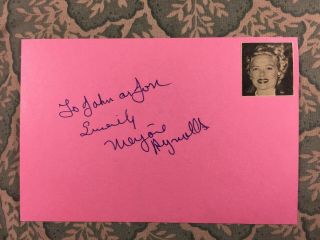 Marjorie Reynolds - Ministry Of Fear - The Time Of Their Lives - Autograph 1976