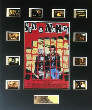 Sid And Nancy (sex Pistols) - 35mm Film Display