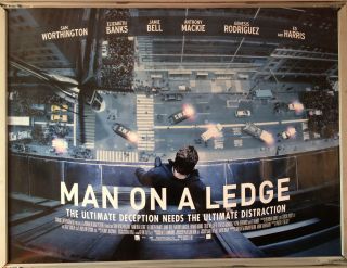 Cinema Poster: Man On A Ledge 2012 (quad) Sam Worthington Elizabeth Banks