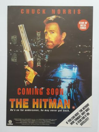 1980s,  The Hitman Video Shop Film Poster Rolled Chuck Norris A2
