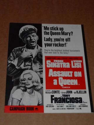 " Assault On A Queen " (frank Sinatra/virna Lisi) 1966 Uk Campaign Book