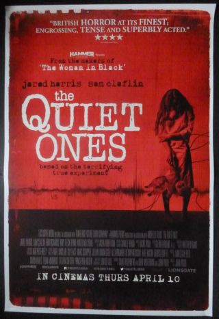 The Quiet Ones 2014 One Sheet Poster Hammer Horror Jared Harris Red