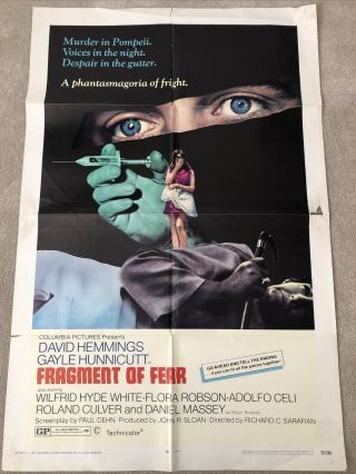 Fragment Of Fear (1970) Us One Sheet Cinema Poster