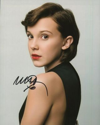 Millie Bobby Brown Stranger Things Signed 8x10 Photo With