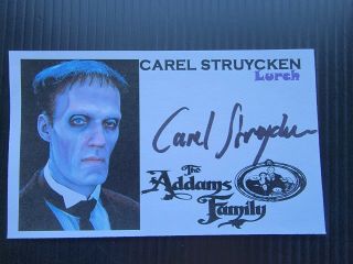 " The Addams Family " Carel Struycken " Lurch " Autographed 3x5 Index Card
