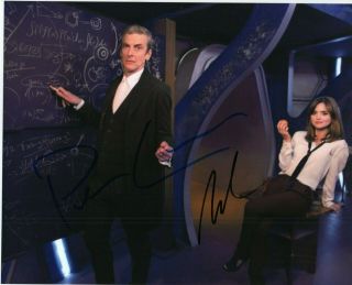 Autographed Peter Capaldi & Jenna Coleman Signed 8x10 Photo Doctor Who