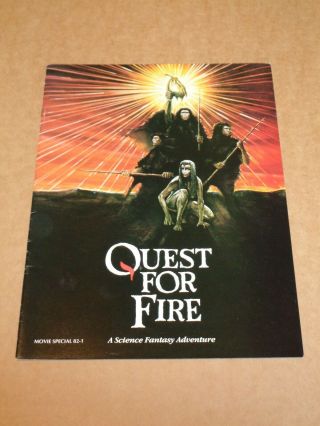 " Quest For Fire " (everett Mcgill/ron Perlman) 1981 Us Film Brochure