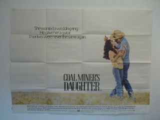 Uk Quad Movie Film Poster 1980 Coal Miners Daughter,  Wall Art,  Very Good