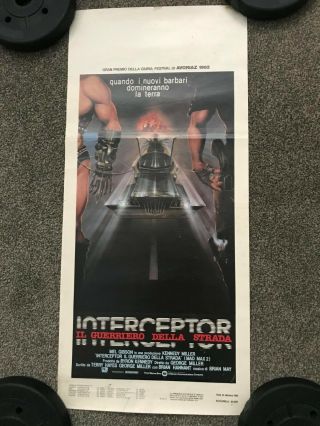 Mad Max 2 Italian Cinema Poster 1981 32cm X 70cm