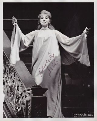 Beverly Sills Portrait By Beth Bergman.  Circa 1975 Autographed
