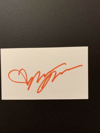 Signed 3x5 Index Card Of Mandy Moore