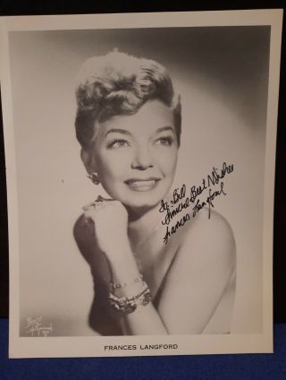 Frances Langford Signed Ttm 8×10 Photo Picture " Career Girl " & " The Bickersons "
