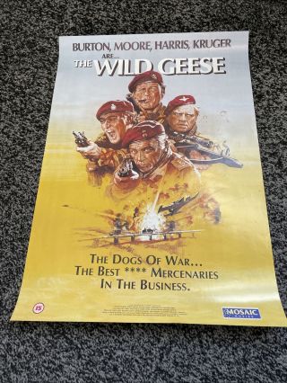 The Wild Geese Video Shop Film Poster Uk