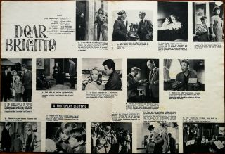 Dear Brigitte James Stewart,  Fabian Glynis Johns Vintage Film Photo Article 1965