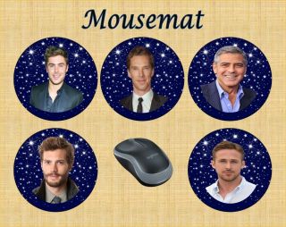 Top Hollywood Actor Round Mousemat Can Be Personalised Of Charge