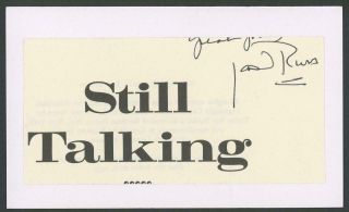 Joan Rivers Autograph Cut | Comedian/actress - Signed