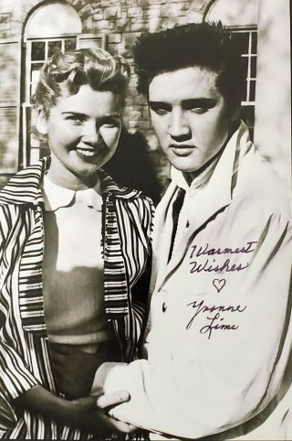 Yvonne Lime (with Elvis Presley) Signed/autographed 6x4 Photograph