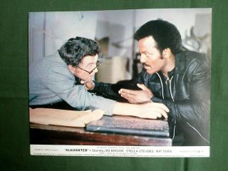 Jim Brown - Cameron Mitchell - " Slaughter " Uk Lobby Card - 8x10