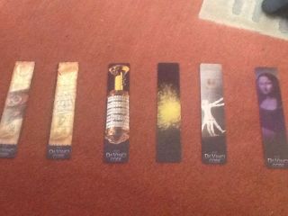 Set Of Six The Da Vinci Code Lenticular Bookmarks