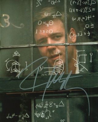 Russell Crowe A Mind Signed 8x10 Photo With