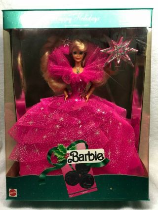 1990 Happy Holidays Barbie Special Edition With Ornament 4098