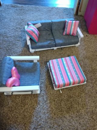 My Life As Living Room Playset For 18 " Dolls Furniture - 9 Piece Set