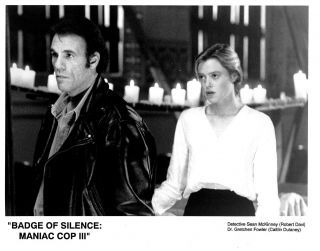 Robert Davi Caitlin Delaney Photo Promo Movie For Maniac Cop 3 Badge Of Silence