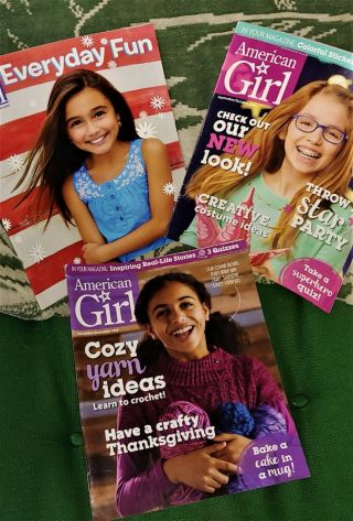 3 American Girl Magazines Nov/dec & Sep/oct 2016 & Everyday Fun