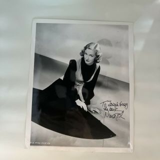 Nina Foch 8x10 Signed Vintage Photo.  Authentic