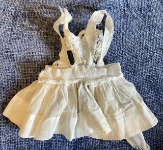 Antique Cotton Pinafore For French Or German Bisque Doll