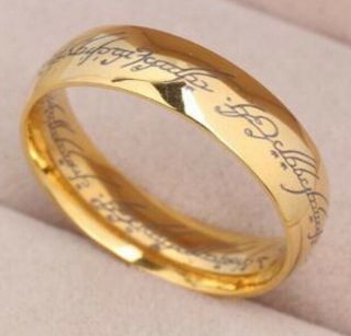 Gold Lord Of The Rings One Ring Lucky Unisex Lotr Zealand Wizard Spells Old