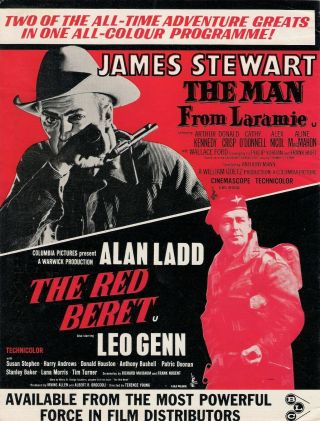 A4 Kine Weekly Advert Man From Laramie James Stewart Red Beret Leo Genn