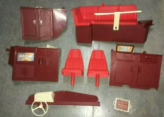 Barbie 1976 Star Traveler Motorhome Interior Replacement Parts Counters Chairs