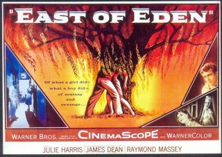 Modern Film Poster Postcard: East Of Eden (james Dean,  Raymond Massey)