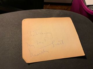 Martha Scott Of Ben Hur Autographed Album Page.  Verso Side ??