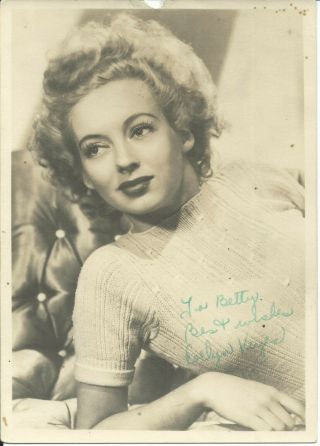 Evelyn Keyes Gwtw Gone With The & Vintage 5 " X 7 " Signed Photo D.  2008