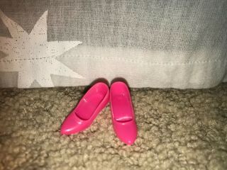 Vintage Barbie Doll Hot Pink Pointed Toe High Heel Shoes Made In Japan 1960 