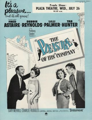 A4 Kine Weekly Advert Pleasure Of His Company Fred Astaire Lilli Palmer