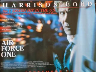 Harrison Ford Air Force One (1997) Uk Quad Advance Cinema Poster