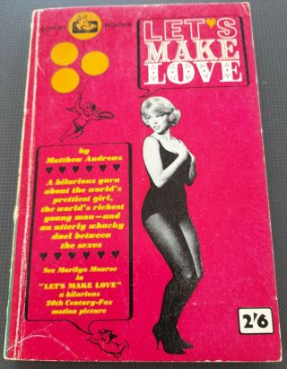 1960 Marilyn Monroe Let`s Make Love Book Of Film Matthew Andrews Corgi Books