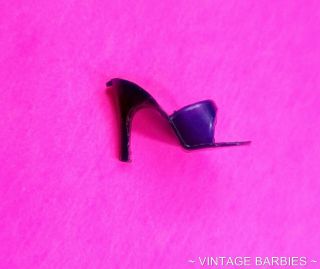 Rare Vintage Barbie Doll Single Navy Blue Ot Heel / Shoe Tlc 1960 
