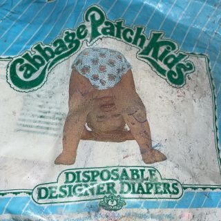 10ct 1984 Vintage Cabbage Patch Kids Disposable Designer Diapers