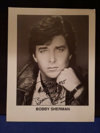 Bobby Sherman Signed Ttm 8×10 Publicity Photo Actor And Singer