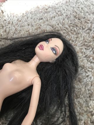 Barbie My Scene Club Birthday Nolee Doll Long Raven Hair Tattoo Nude 3