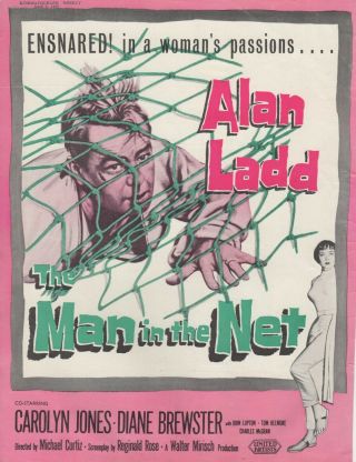 A4 Kine Weekly Advert Man In The Net Alan Ladd Carolyn Jones