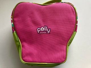 Polly Pocket 2005 Carrying Case Tara Pink - n - Green Zippered Mattel 2