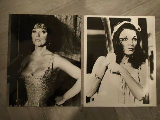 Joan Collins.  2 Photos.  Bawdy Adventures.  Tales That Witness Madness