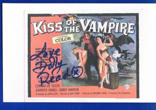 Dolly Read 3x5 Hand Signed Autograph Paper Photo Kiss Of The Vampire