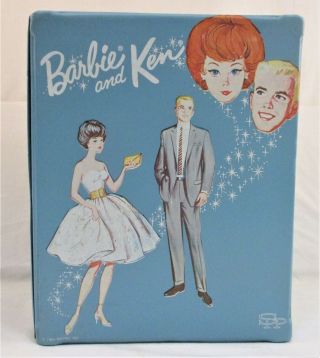 Vintage Barbie And Ken Doll Clothing Wardrobe Carrying Case 1963 Mattel