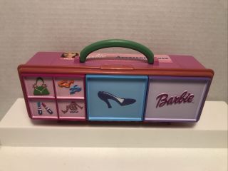 Barbie " Tara " Accessory Case - 3 Drawer Organizer 1999 9 X 3 In Vintage Toy Pink